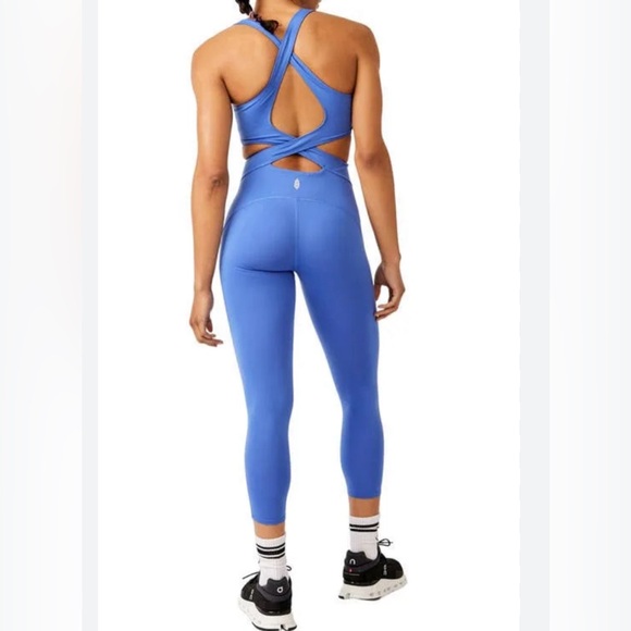 🆕 FREE PEOPLE Movement Back It Up Onesie-Color: Swim Club - Picture 4 of 9